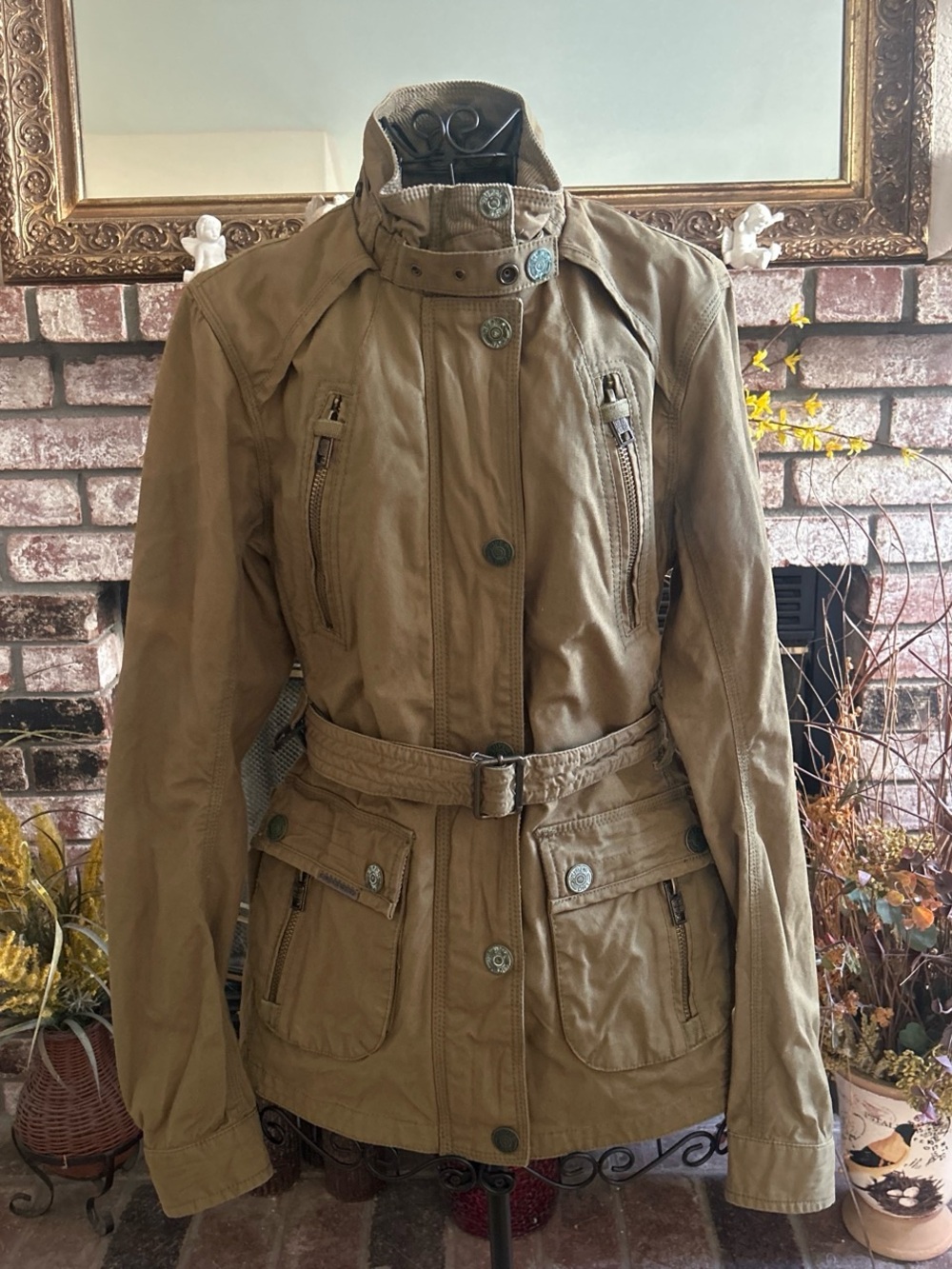 SUPERDRY Women’s Khaki Green Thick Utility Jacket